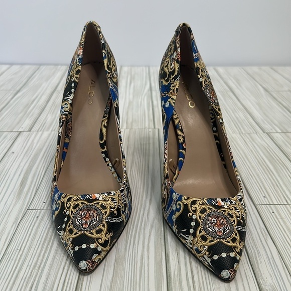 Aldo Kriss Heels Womens Aldo Multicolored Patterned Pumps Shoes Size 8M - Picture 3 of 13